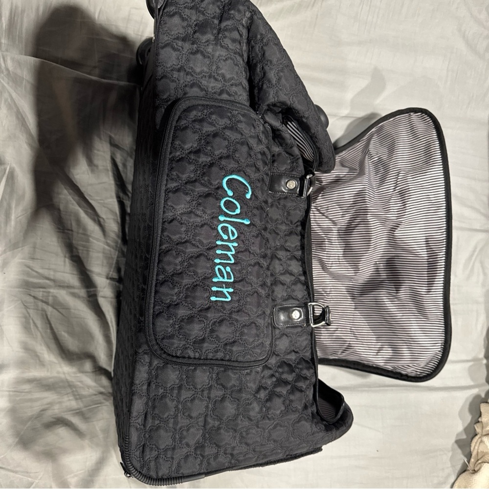Thirty One Quilted Black Travel Bag